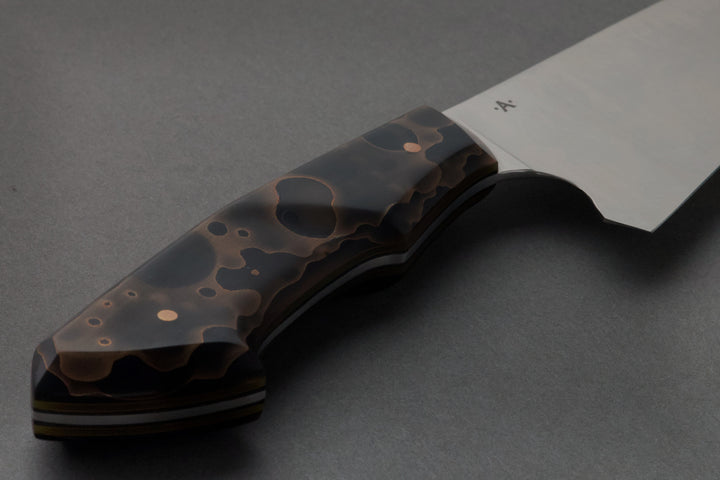 220 mm Stainless Steel Chef - Raffir, handle close-up