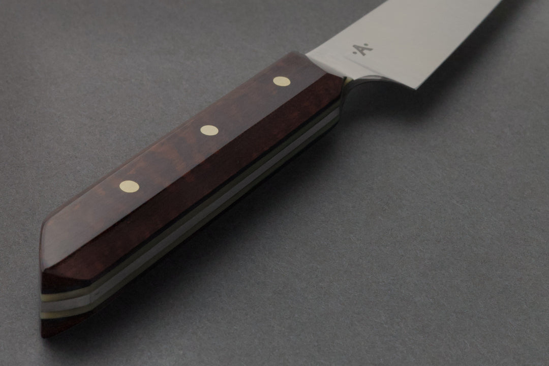 95 mm Stainless Steel Paring - Snakewood, handle close-up