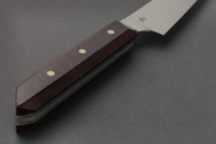95 mm Stainless Steel Paring - Snakewood, handle close-up