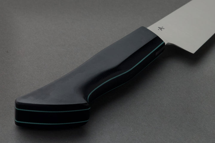 145 mm Stainless Steel Petty - Micarta, handle close-up
