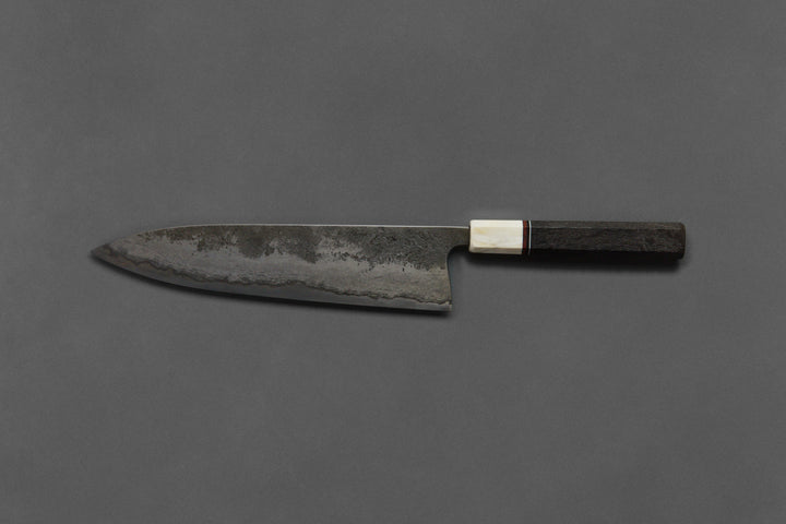 260 mm Carbon Steel Gyuto - Bog Oak
